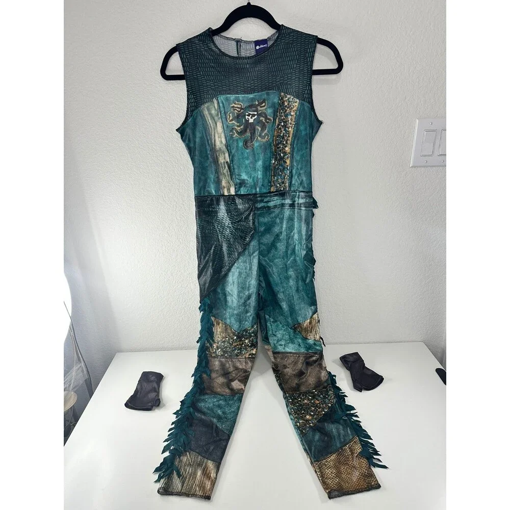 Disney Descendants 3 UMA Deluxe Halloween Costume Jumpsuit Child L (10-12) NEW